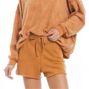 NWOT Free People Intimately Women's Kelly Lounge Sweat Shorts Camel